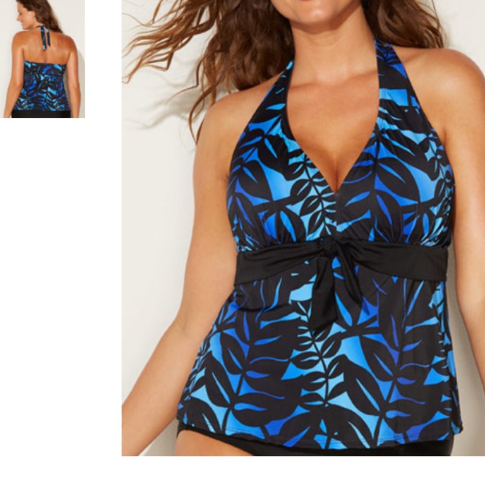 Sapo Print Halter Tankini Top Swimsuits For All. New without tag!